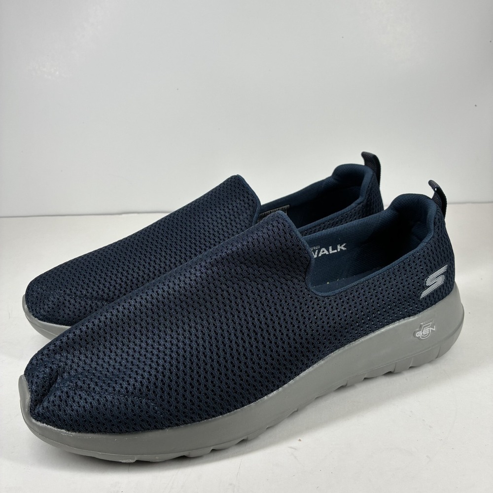 Skechers GOwalk Max Men's US 11 Navy Gray Slip-On Comfort Walking Shoes 54600